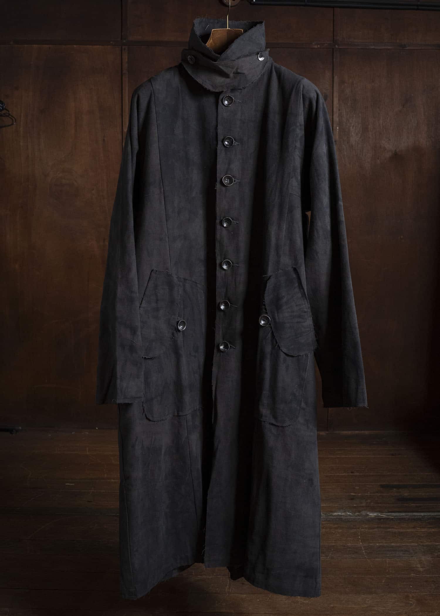 Gathering Textiles Farmer Coat Handloom Cotton , Nuturally Dyed FAC02-CO-PB