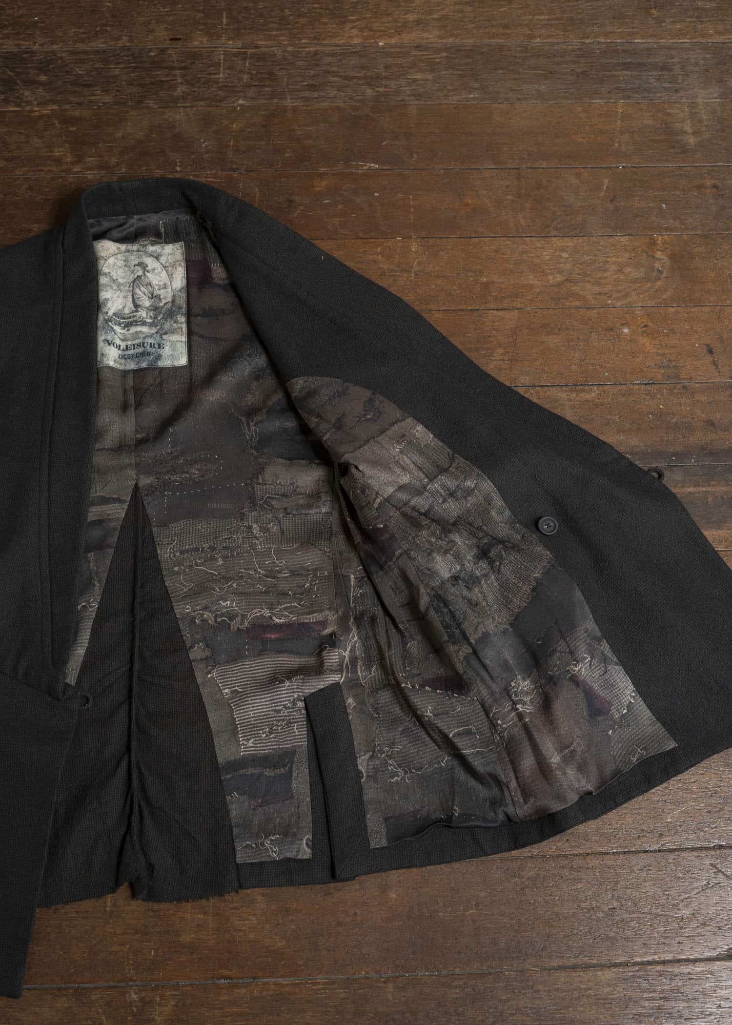 ZIGGY CHEN 0M2530902 DOUBLE-BREASTED ORIENTAL BLAZER 55