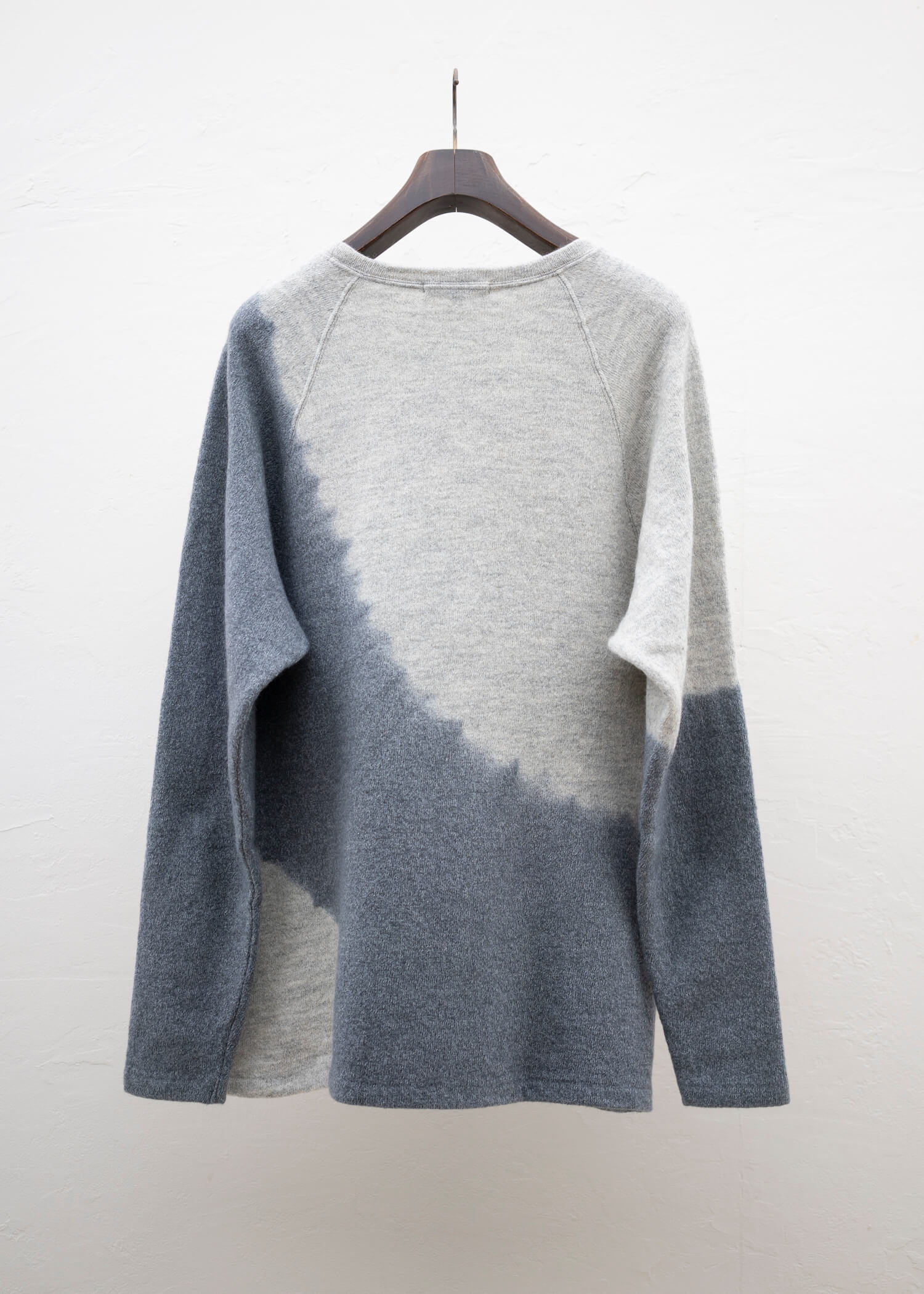 SUZUSAN Wool Cotton Jersey Crew Neck Pullover Gray - Light Gray