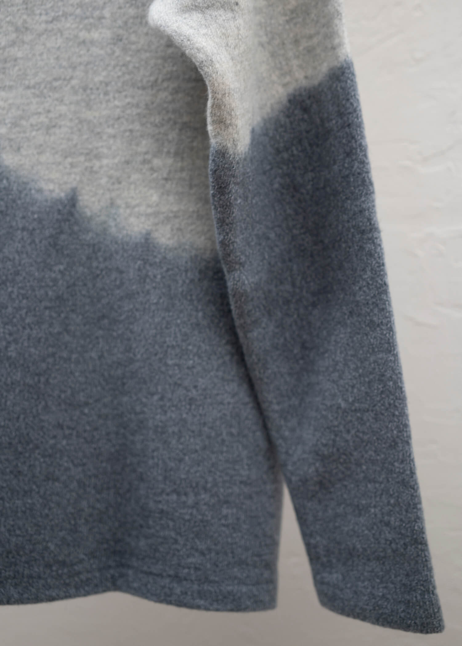 SUZUSAN Wool Cotton Jersey Crew Neck Pullover Gray - Light Gray