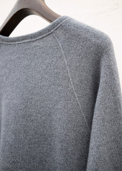 SUZUSAN Cashmere Seamless Pullover - Long Grey - Grey