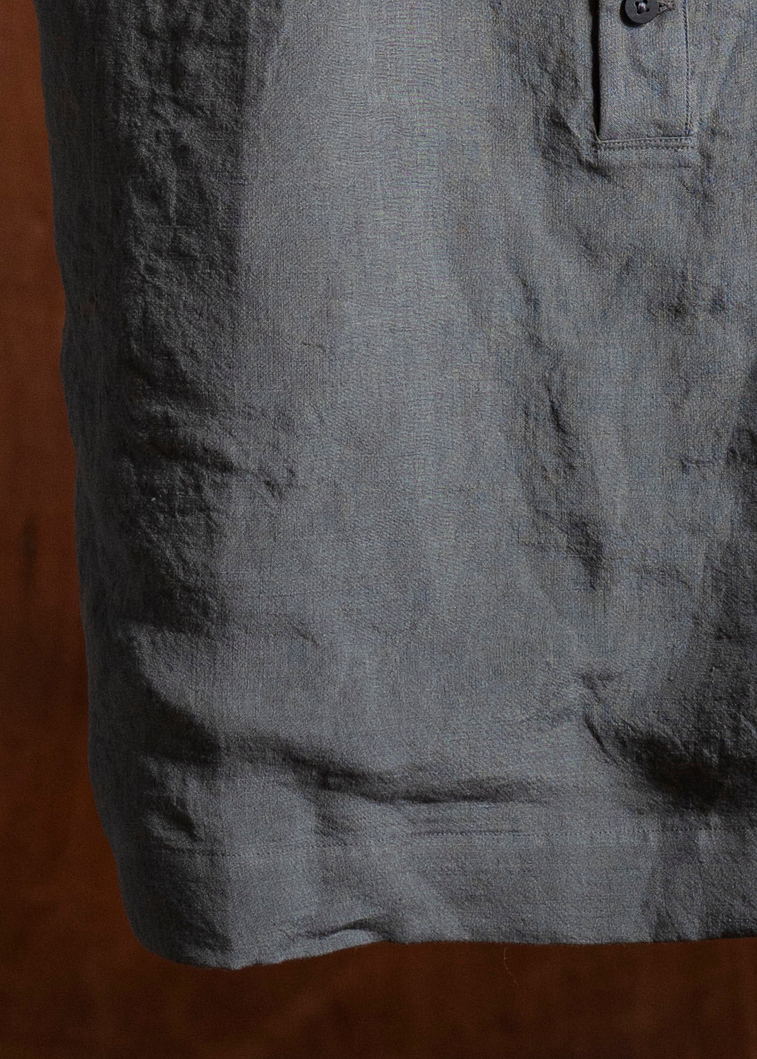 ZIGGY CHEN 0M2510105 Layered Henley-Neck Tank Top CHARCOAL BLUE