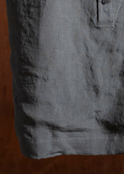 ZIGGY CHEN 0M2510105 Layered Henley-Neck Tank Top CHARCOAL BLUE