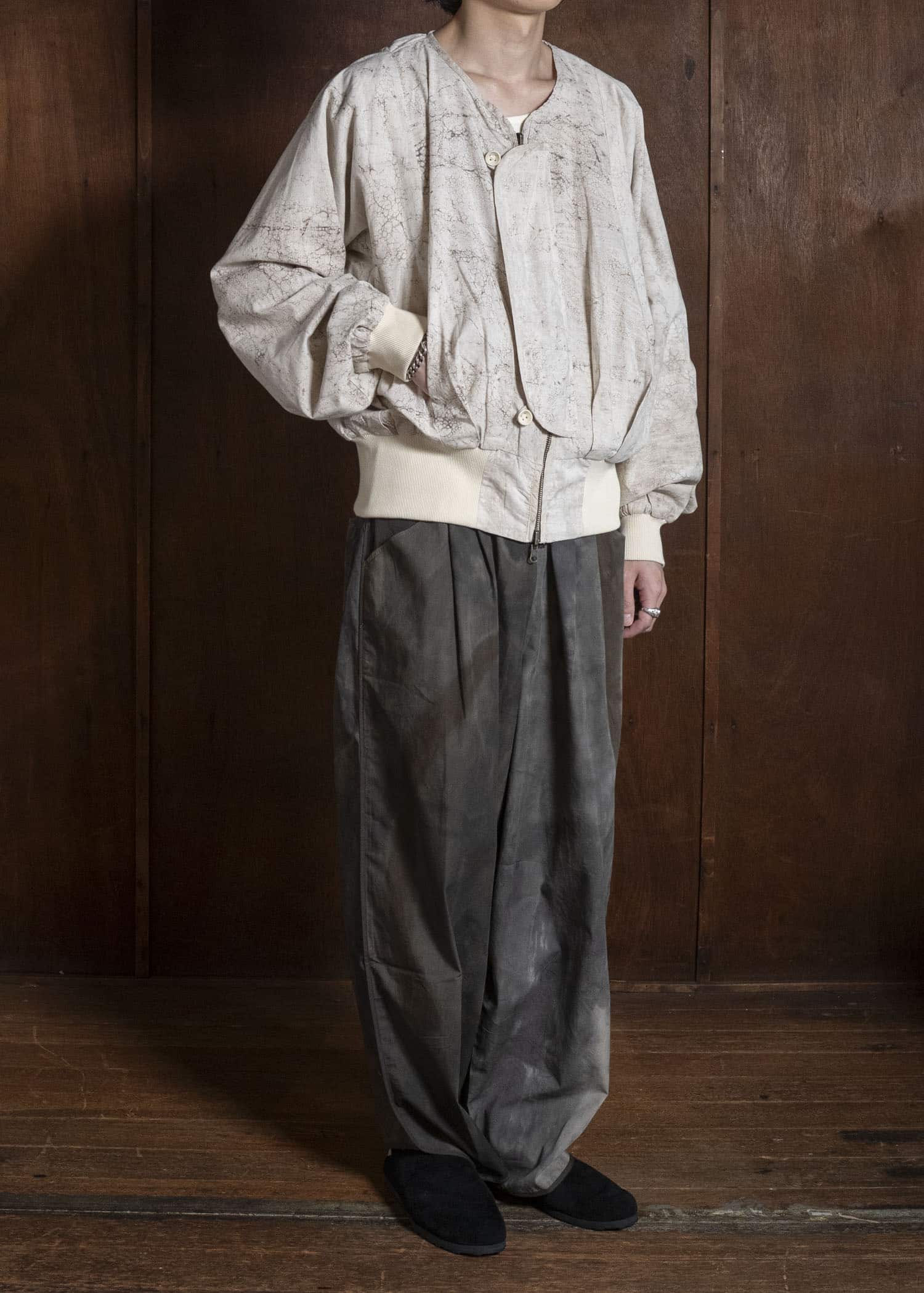 Gathering Textiles Sailor Pant Power Loom Cotton Poplin , Naturally Dyed-Monet SAP02-CP-DM