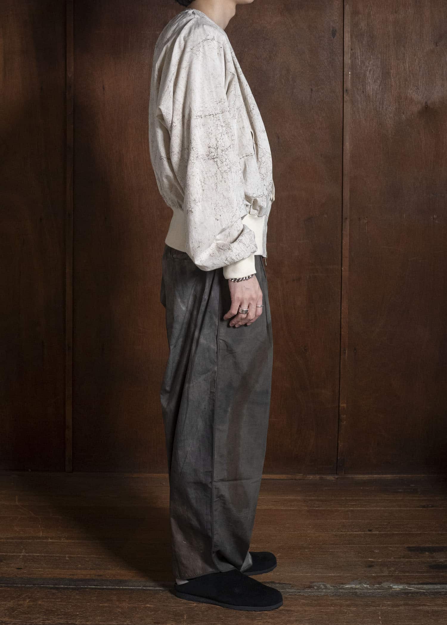 Gathering Textiles Sailor Pant Power Loom Cotton Poplin , Naturally Dyed-Monet SAP02-CP-DM