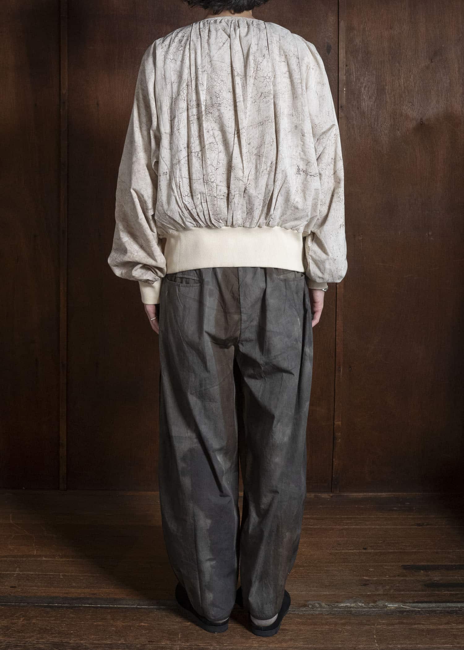 Gathering Textiles Sailor Pant Power Loom Cotton Poplin , Naturally Dyed-Monet SAP02-CP-DM