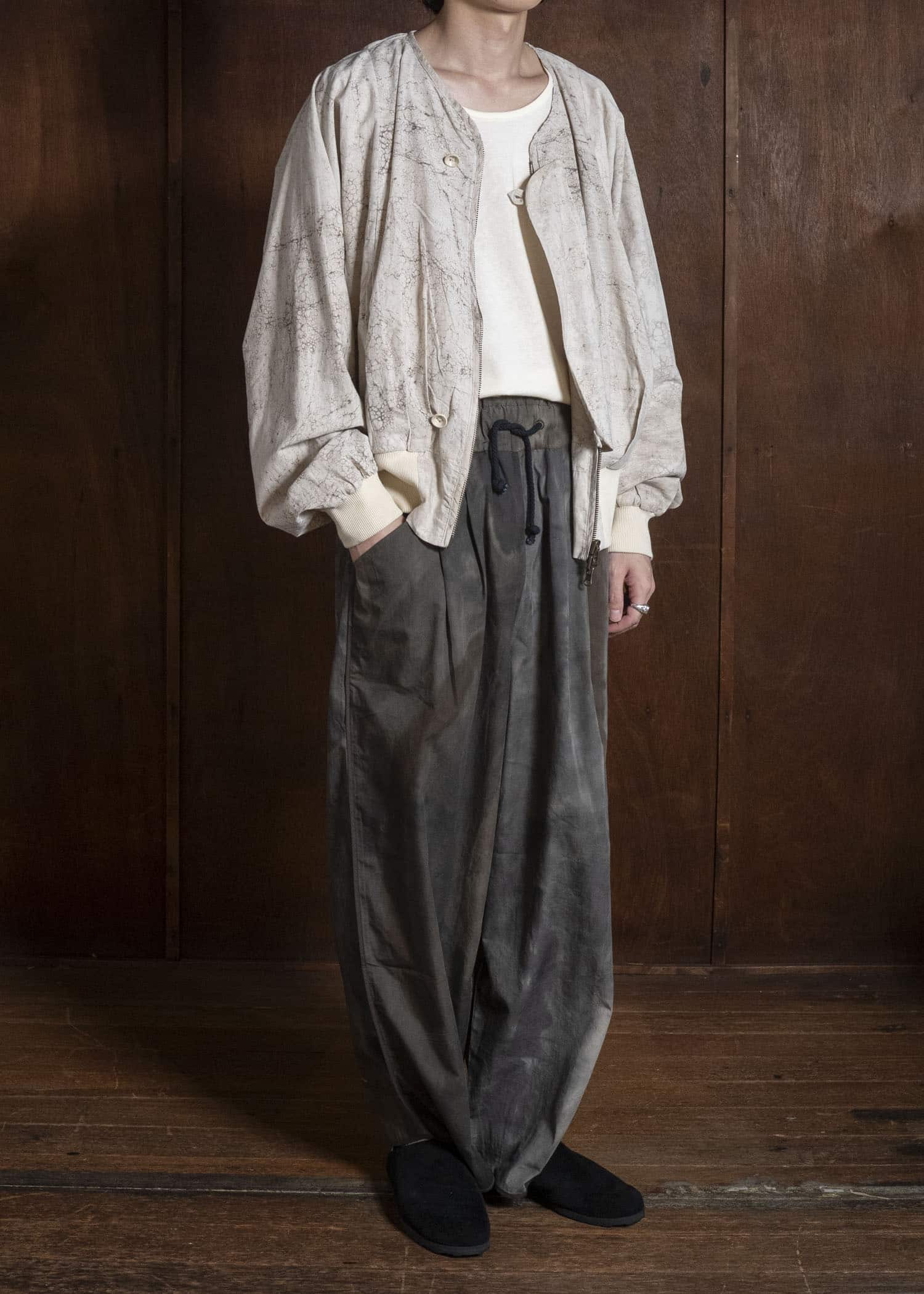 Gathering Textiles Sailor Pant Power Loom Cotton Poplin , Naturally Dyed-Monet SAP02-CP-DM