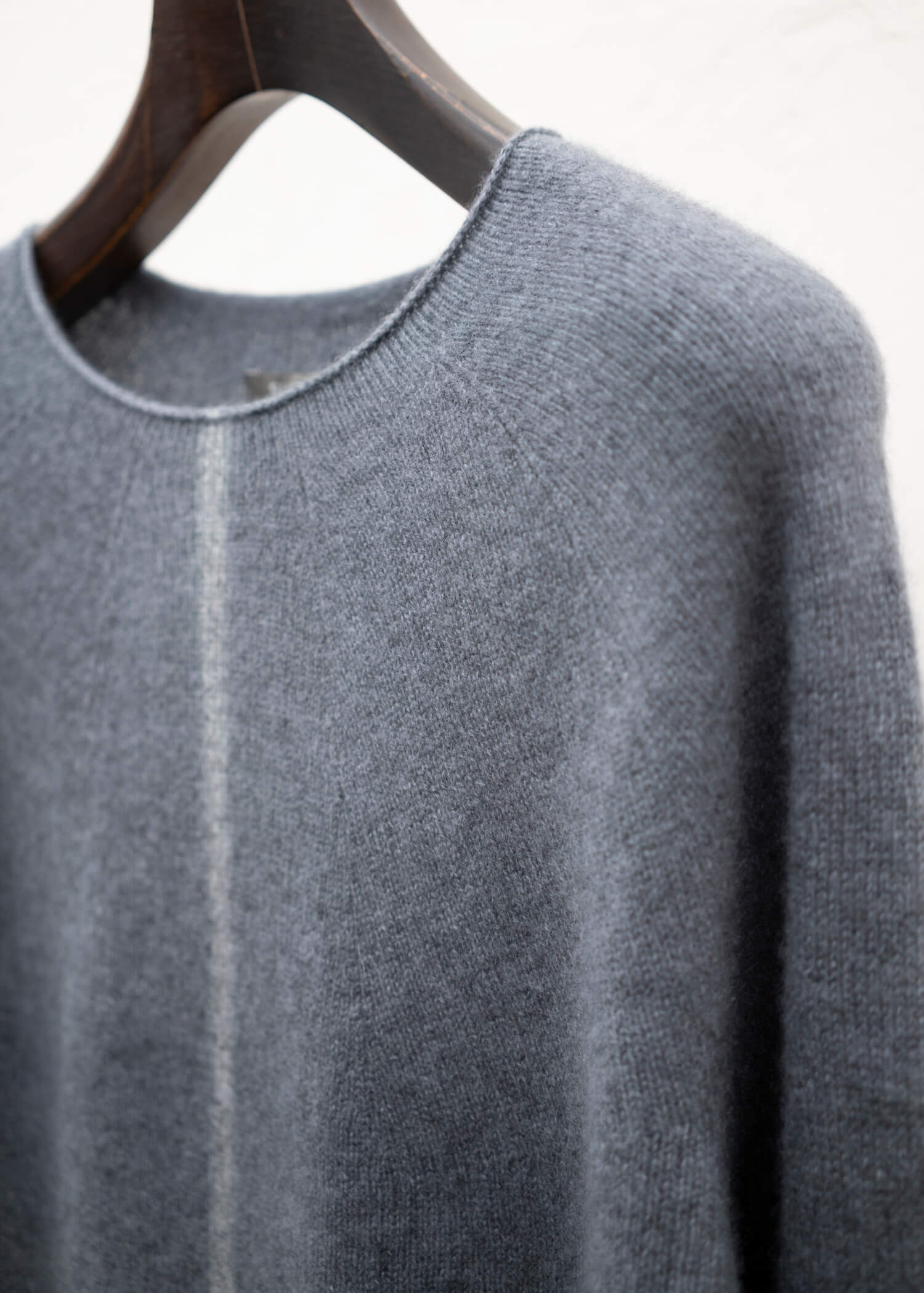 SUZUSAN Cashmere Seamless Pullover - Long Grey - Grey