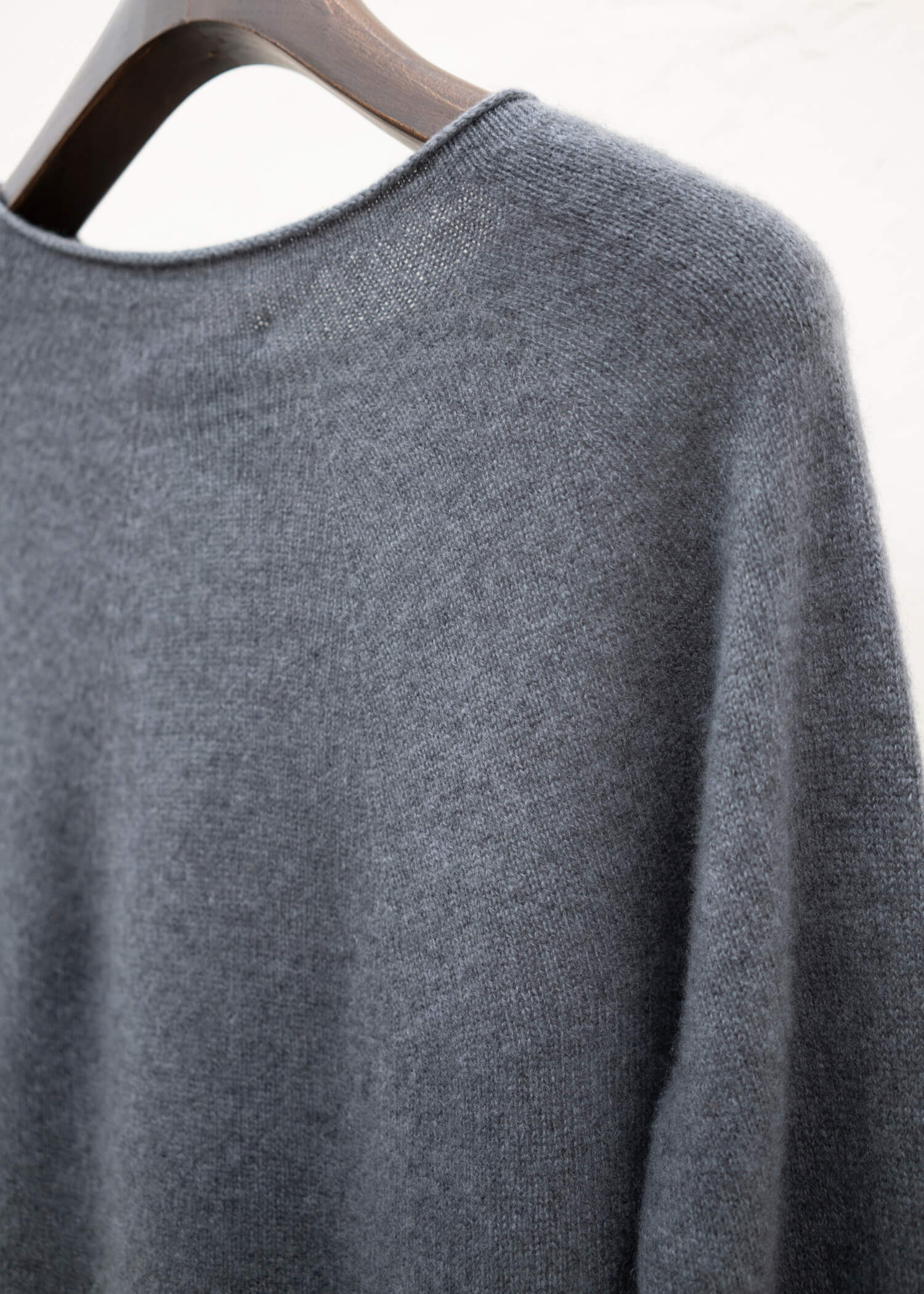 SUZUSAN Cashmere Seamless Pullover - Long Grey - Grey