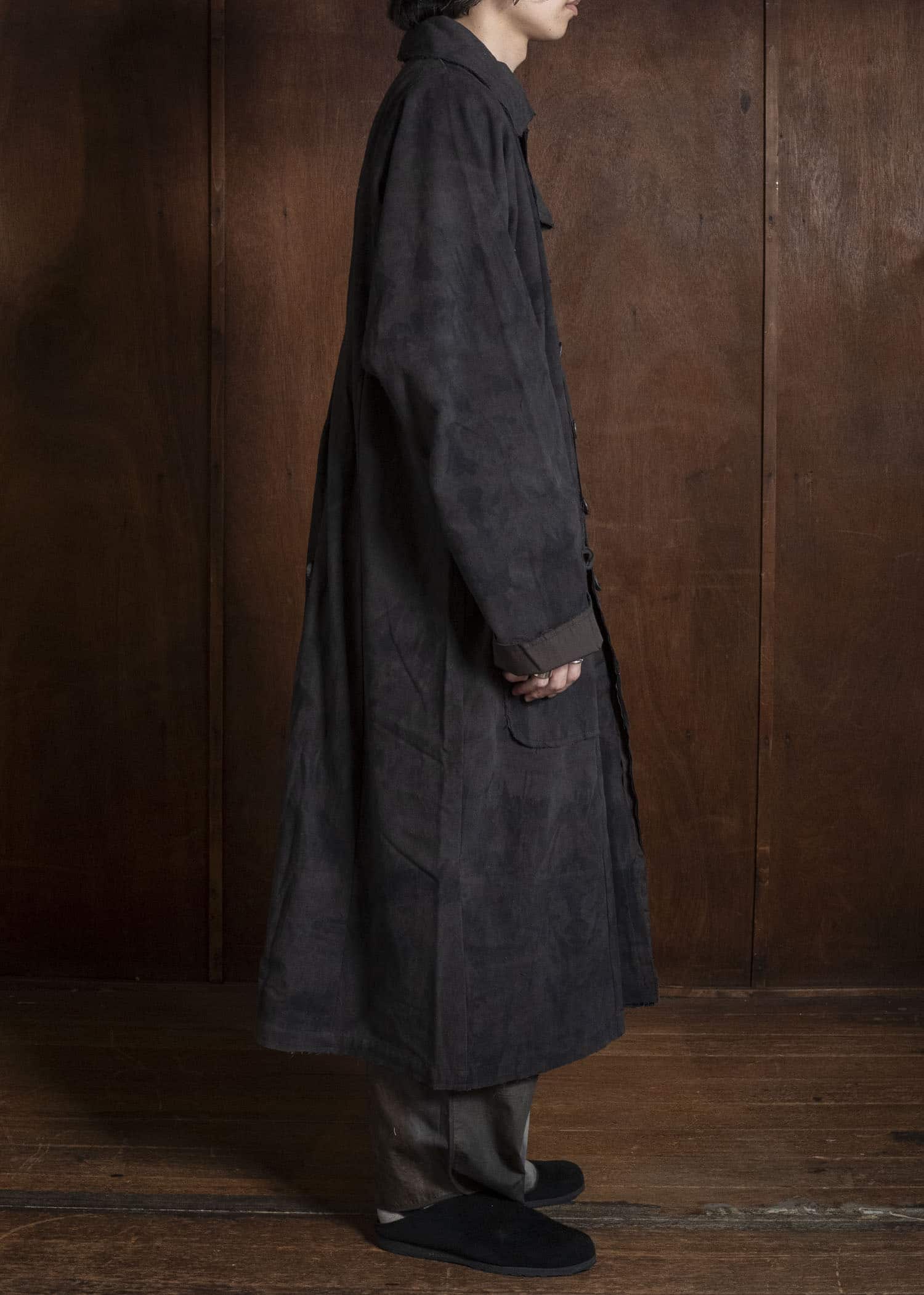 Gathering Textiles Farmer Coat Handloom Cotton , Nuturally Dyed FAC02-CO-PB