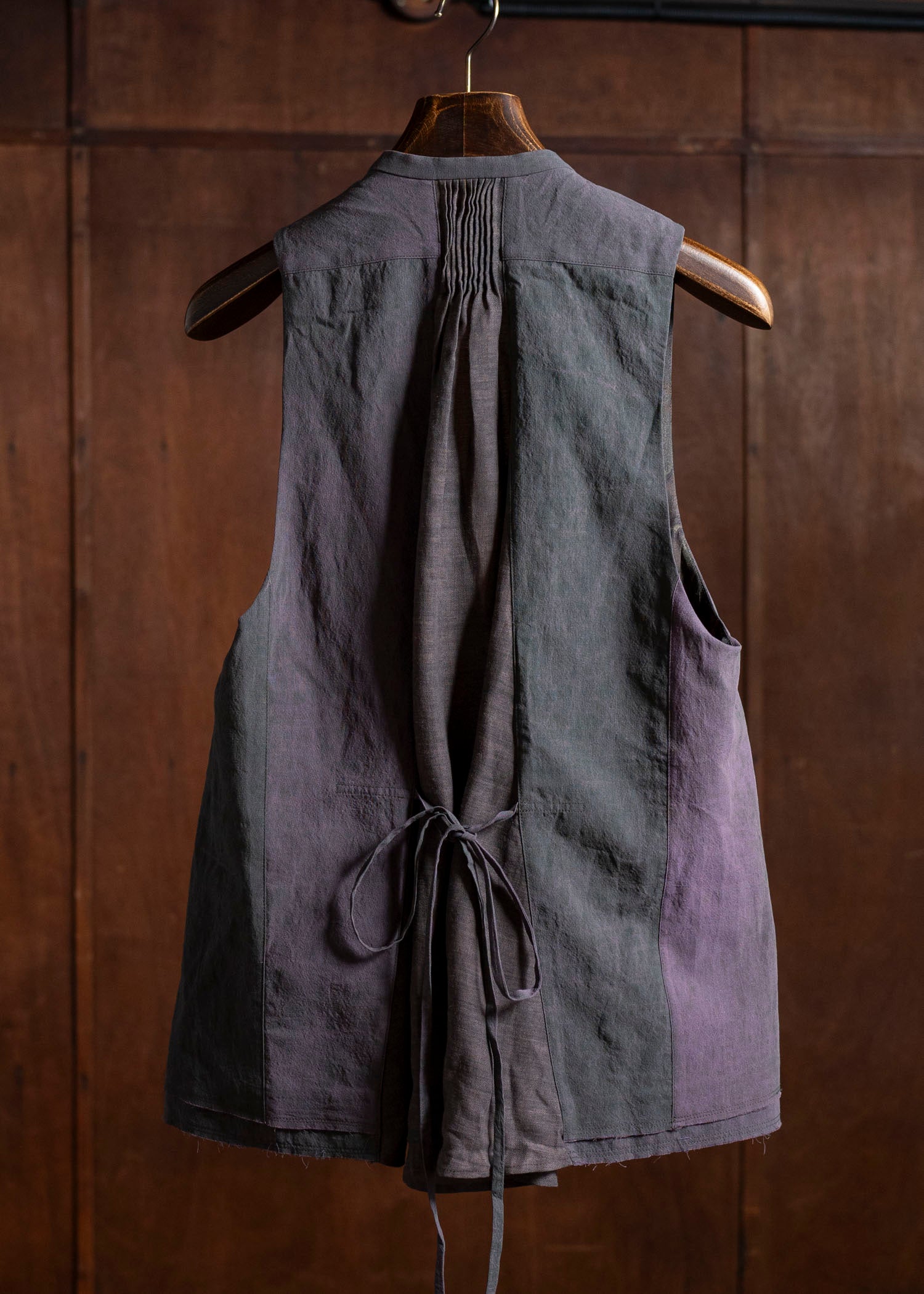 ZIGGY CHEN 0W2510101 Collaged Long Waistcoat PURPLE X GREEN