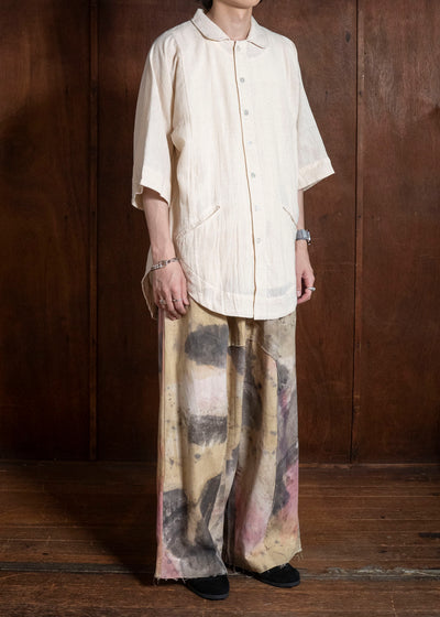 Gathering Textiles Farmer Shirt(Curved) Handloom Kala Cotton FAS03-KC-CR