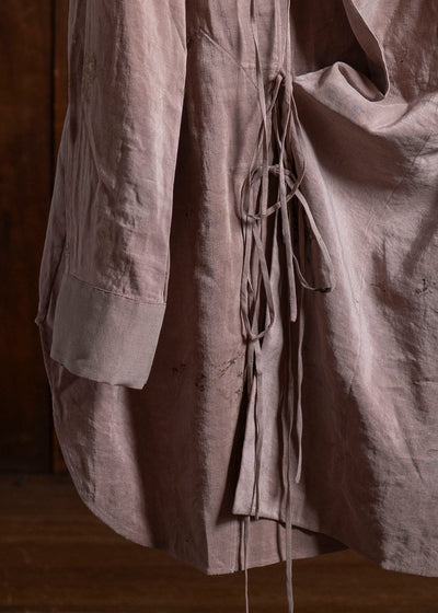 ZIGGY CHEN 0M2510718 High Neck Asymmetric Long Shirt CORAL PINK