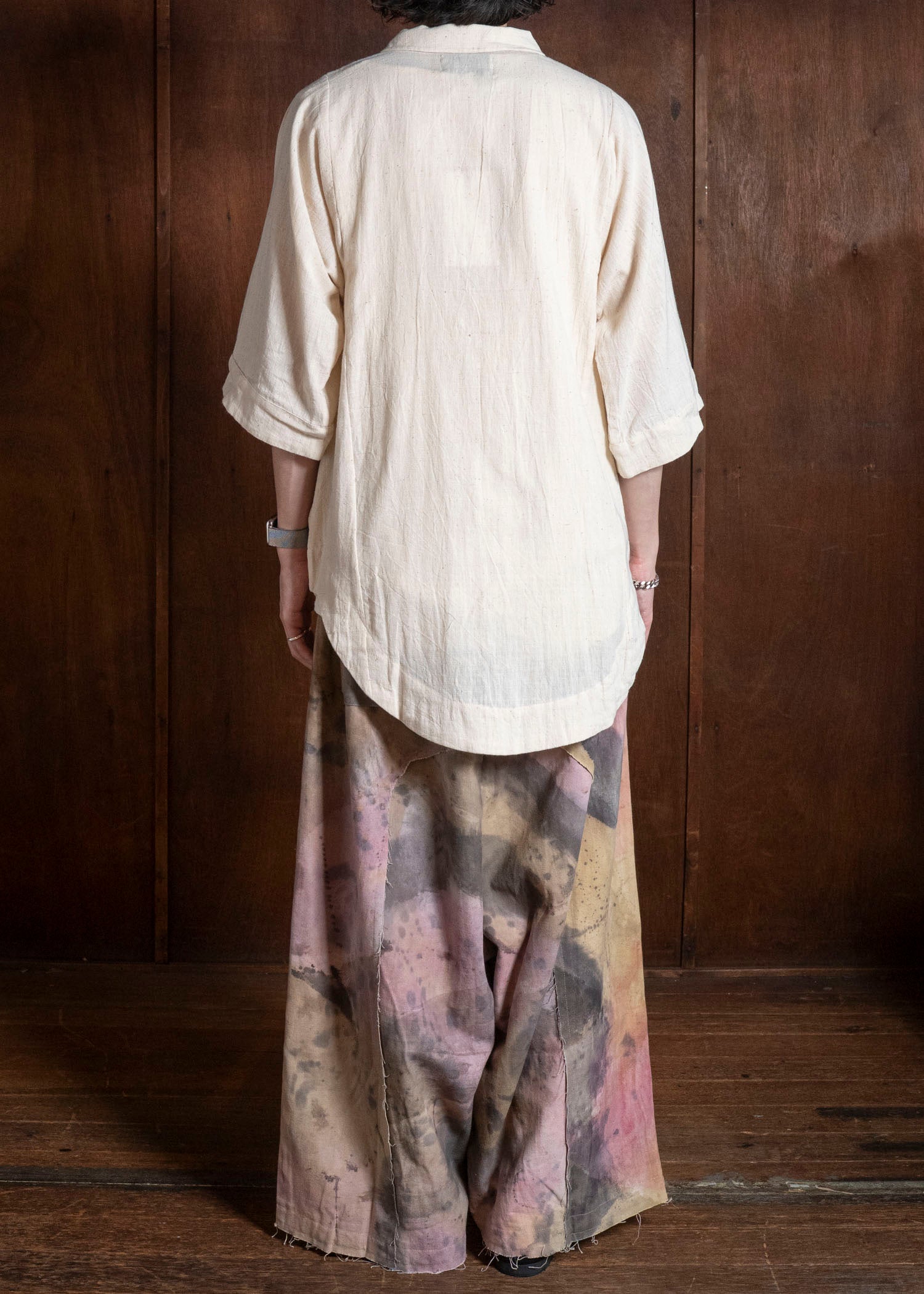 Gathering Textiles Farmer Shirt(Curved) Handloom Kala Cotton FAS03-KC-CR