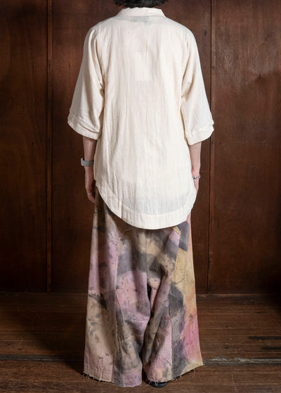 Gathering Textiles Farmer Shirt(Curved) Handloom Kala Cotton FAS03-KC-CR