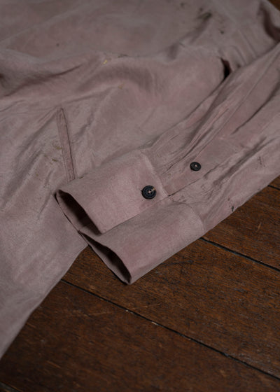 ZIGGY CHEN 0M2510718 High Neck Asymmetric Long Shirt CORAL PINK