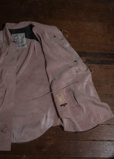 ZIGGY CHEN 0M2510718 High Neck Asymmetric Long Shirt CORAL PINK