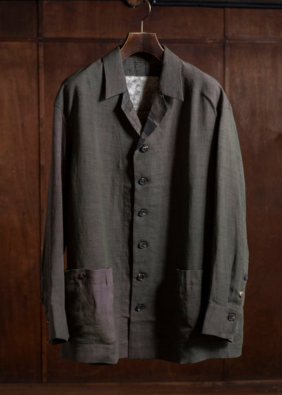 ZIGGY CHEN 0M2510719 Oversized Shirt Jacket MIX GREEN