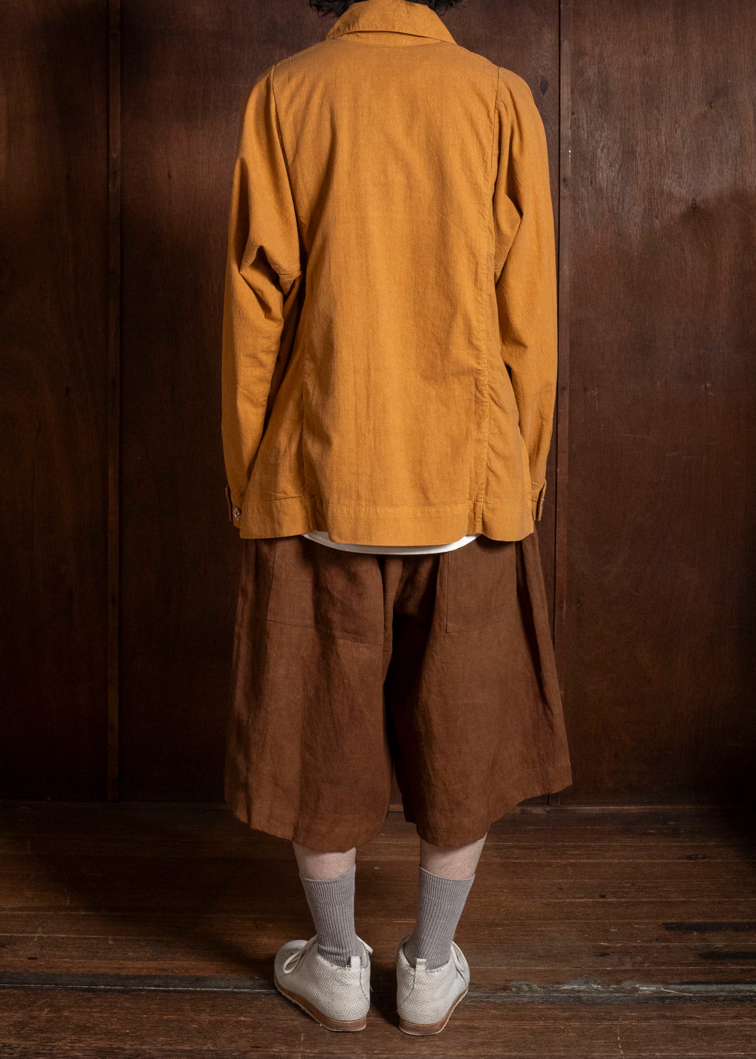Gathering Textiles Farmer Jacket Power Loom Crimped Cotton , Unlined FAJ02-CC-OR