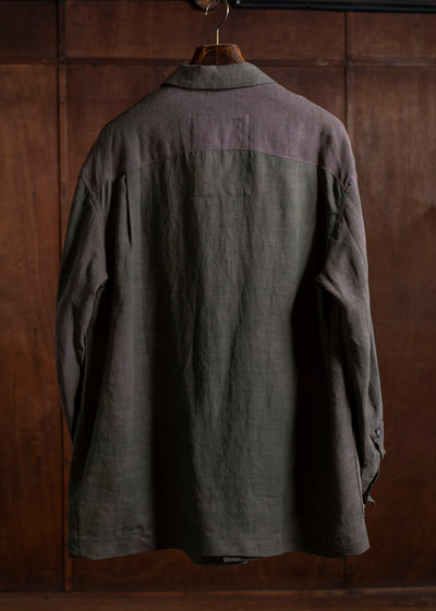 ZIGGY CHEN 0M2510719 Oversized Shirt Jacket MIX GREEN