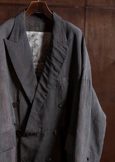 ZIGGY CHEN 0M2511101 Double Breasted Asymmetric Coat DARK PURPLE