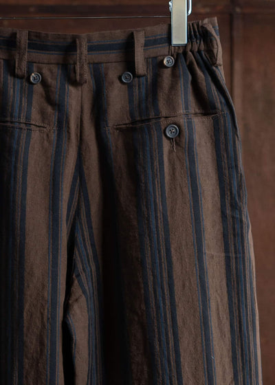 ZIGGY CHEN STRIPED WIDE LEG TROUSERS 0M2410521