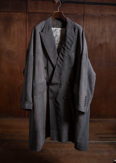 ZIGGY CHEN 0M2511101 Double Breasted Asymmetric Coat DARK PURPLE