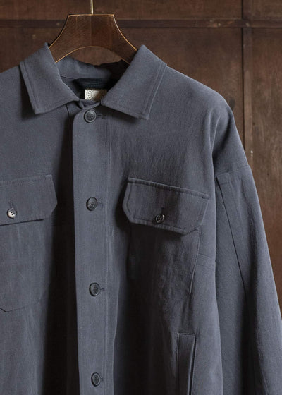 JAN-JAN VAN ESSCHE JACKET#64 DENIM STYLE WORKWEAR JACKET | CO HEMP DENSE TWILL | Logwood