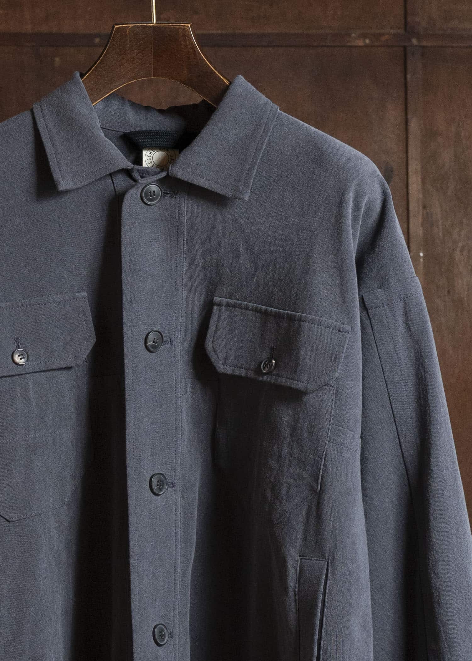 JAN-JAN VAN ESSCHE JACKET#64 DENIM STYLE WORKWEAR JACKET | CO HEMP DENSE TWILL | Logwood