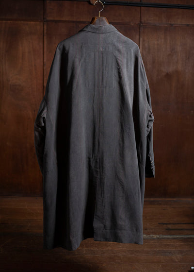 ZIGGY CHEN 0M2511101 Double Breasted Asymmetric Coat DARK PURPLE