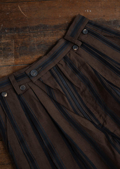 ZIGGY CHEN STRIPED WIDE LEG TROUSERS 0M2410521