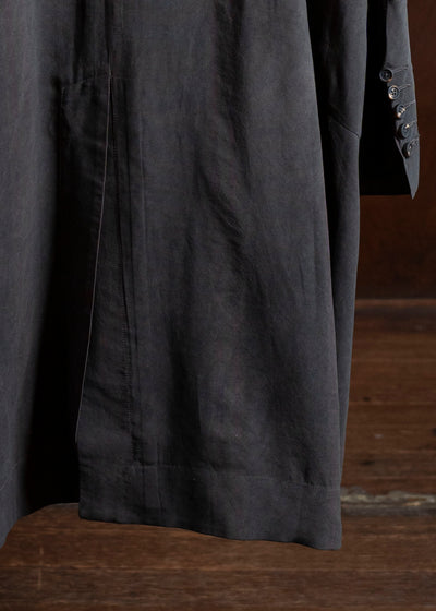 ZIGGY CHEN 0M2511101 Double Breasted Asymmetric Coat DARK PURPLE