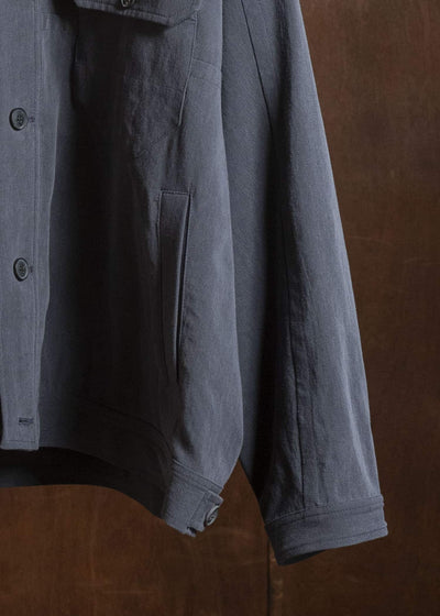 JAN-JAN VAN ESSCHE JACKET#64 DENIM STYLE WORKWEAR JACKET | CO HEMP DENSE TWILL | Logwood