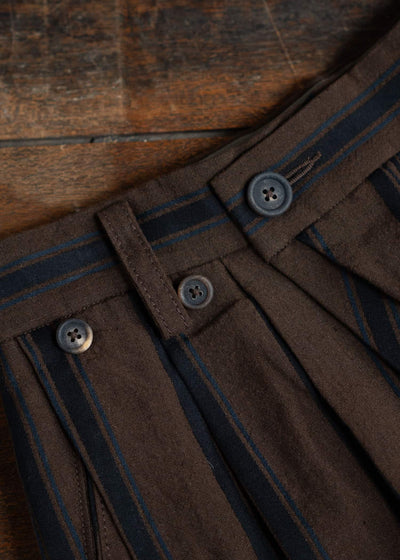 ZIGGY CHEN STRIPED WIDE LEG TROUSERS 0M2410521