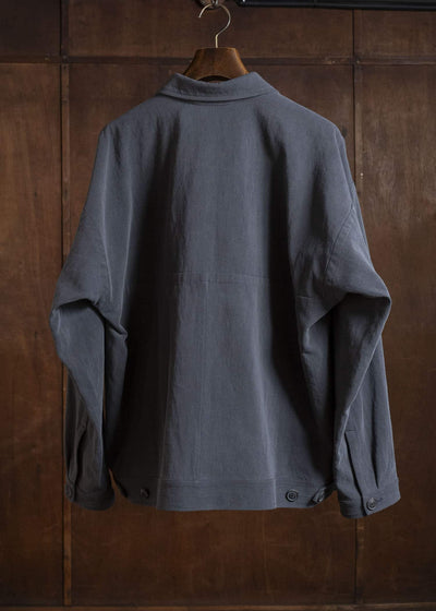 JAN-JAN VAN ESSCHE JACKET#64 DENIM STYLE WORKWEAR JACKET | CO HEMP DENSE TWILL | Logwood