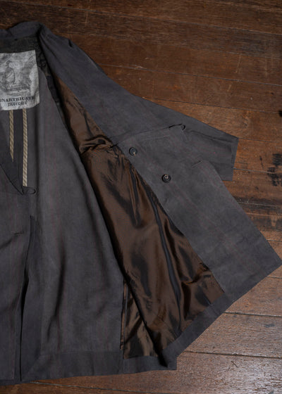 ZIGGY CHEN 0M2511101 Double Breasted Asymmetric Coat DARK PURPLE