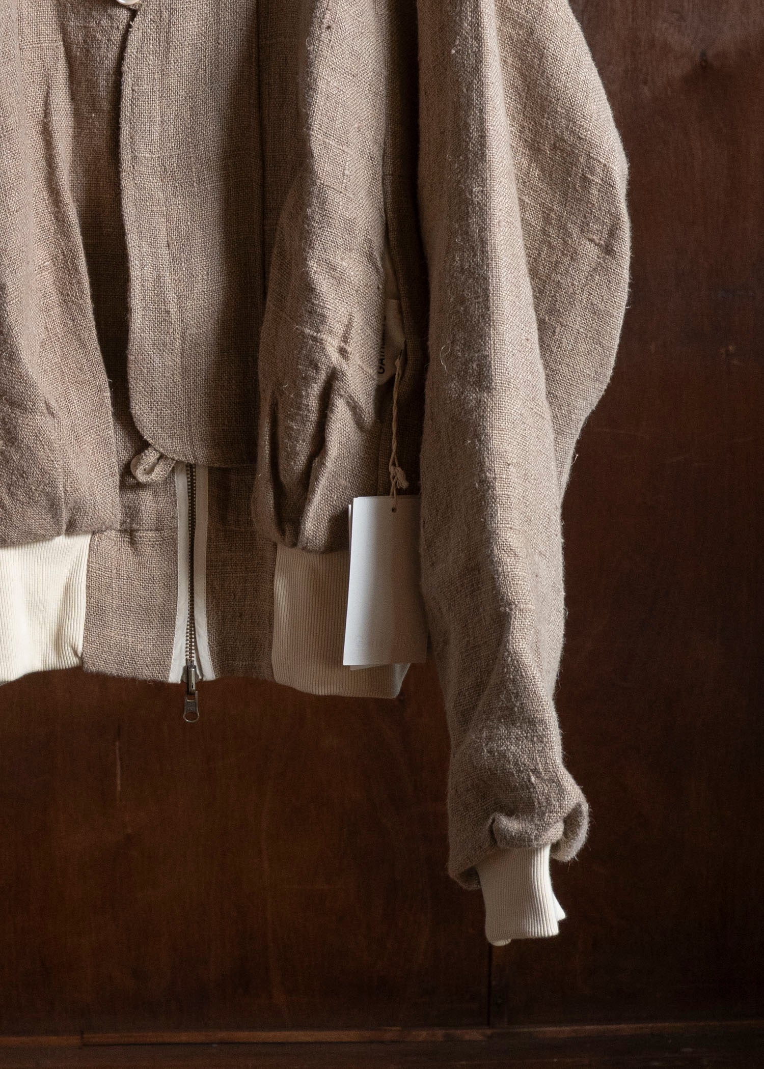 Gathering Textiles Roly Poly Jacket Handwoven Hemp , Organic Cotton Poplin Linig RPJ01-HE-BR