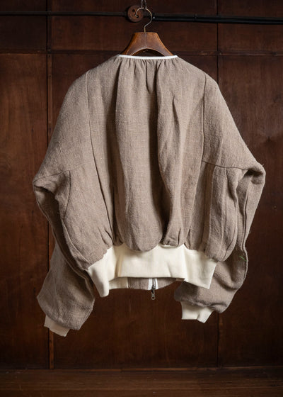 Gathering Textiles Roly Poly Jacket Handwoven Hemp , Organic Cotton Poplin Linig RPJ01-HE-BR