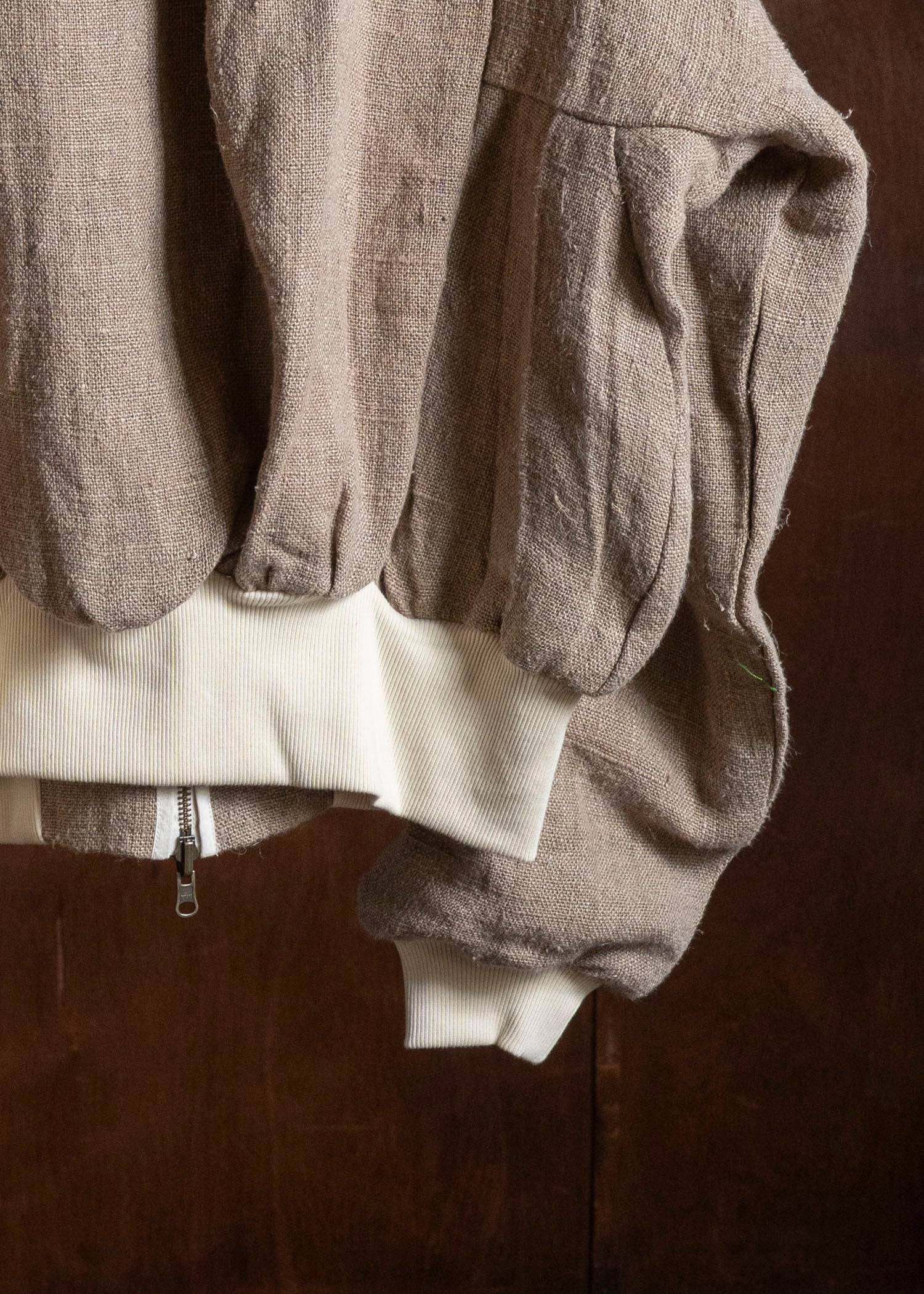 Gathering Textiles Roly Poly Jacket Handwoven Hemp , Organic Cotton Poplin Linig RPJ01-HE-BR