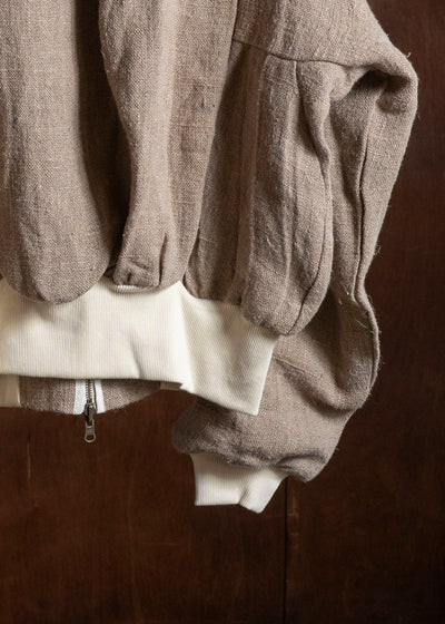 Gathering Textiles Roly Poly Jacket Handwoven Hemp , Organic Cotton Poplin Linig RPJ01-HE-BR