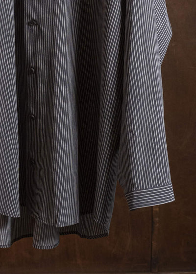 JAN-JAN VAN ESSCHE SHIRT#100 LONG SLEEVE SHIRT | CREPE CO SHIRTING | Gallnut Black