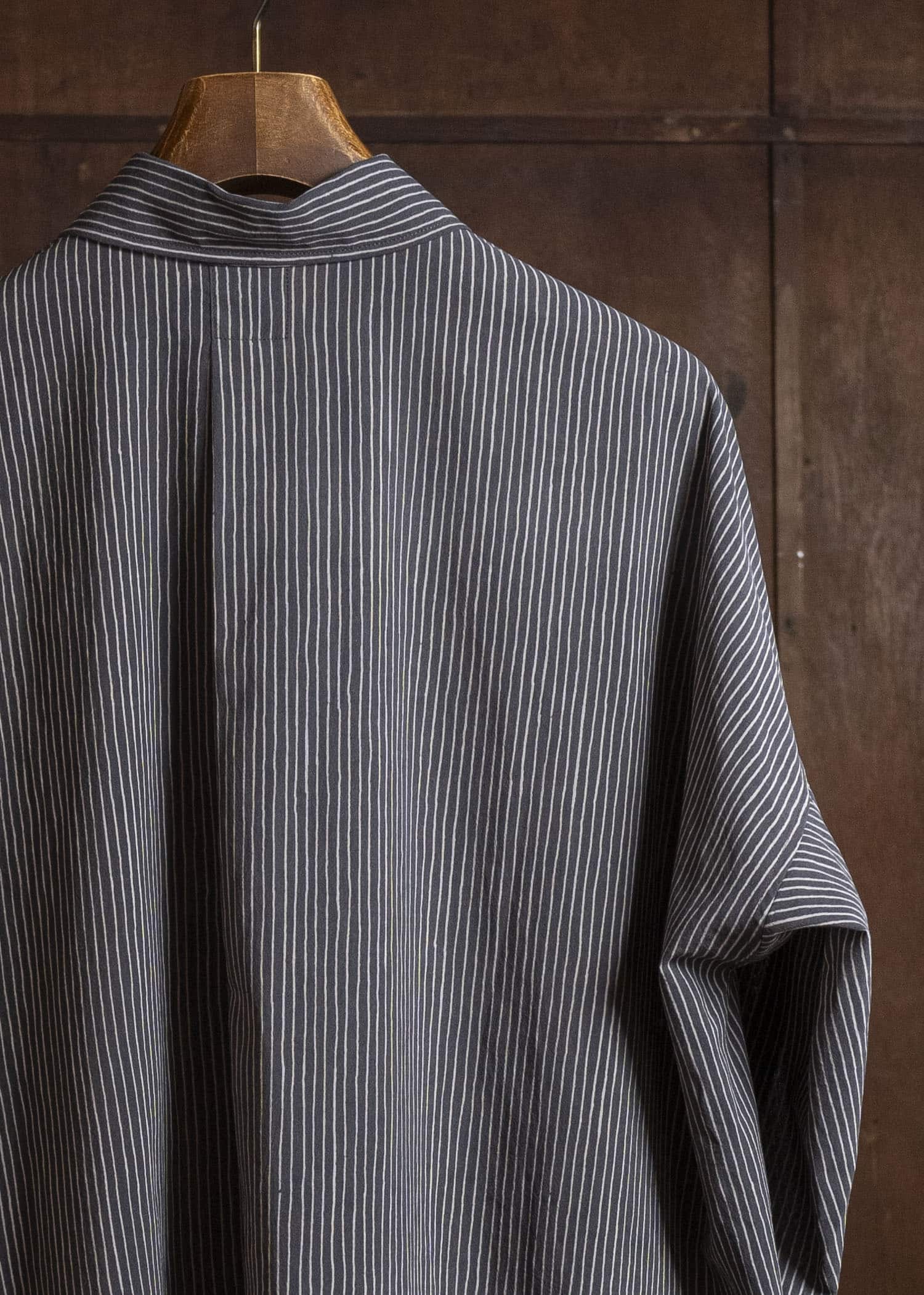 JAN-JAN VAN ESSCHE SHIRT#100 LONG SLEEVE SHIRT | CREPE CO SHIRTING | Gallnut Black