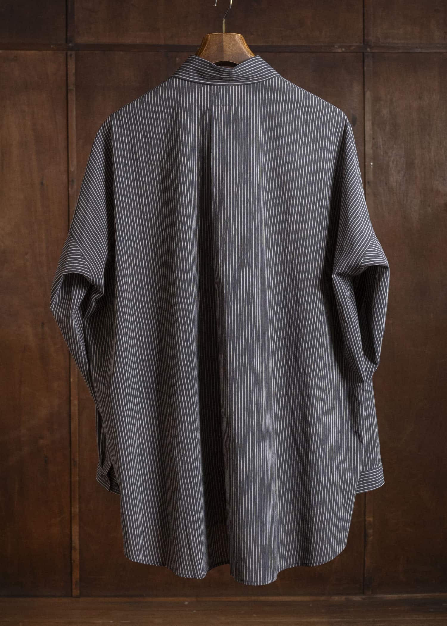 JAN-JAN VAN ESSCHE SHIRT#100 LONG SLEEVE SHIRT | CREPE CO SHIRTING | Gallnut Black