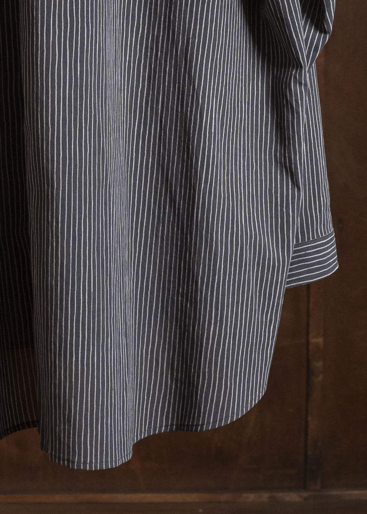 JAN-JAN VAN ESSCHE SHIRT#100 LONG SLEEVE SHIRT | CREPE CO SHIRTING | Gallnut Black