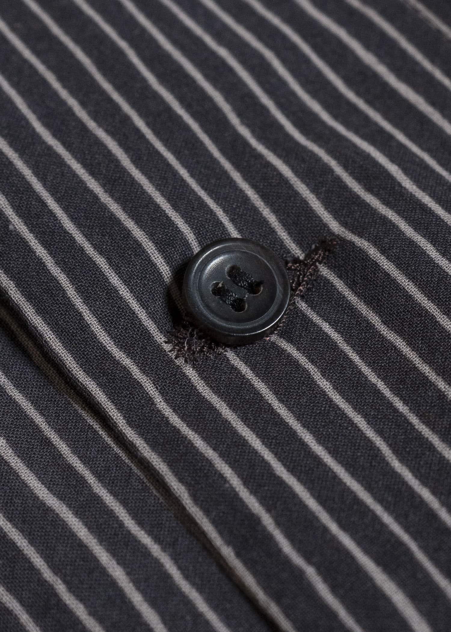 JAN-JAN VAN ESSCHE SHIRT#100 LONG SLEEVE SHIRT | CREPE CO SHIRTING | Gallnut Black