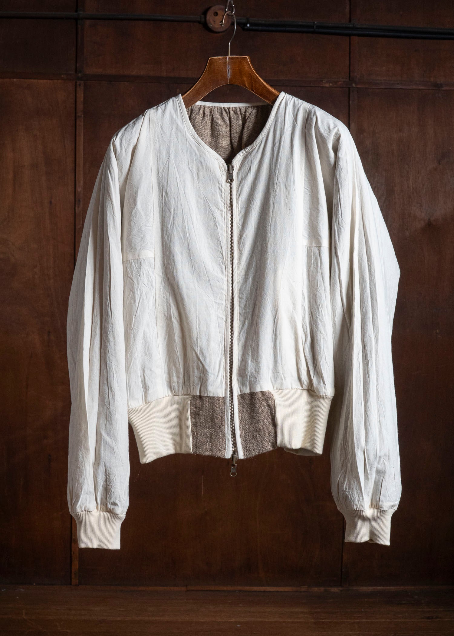 Gathering Textiles Roly Poly Jacket Handwoven Hemp , Organic Cotton Poplin Linig RPJ01-HE-BR