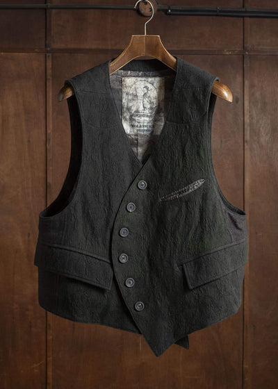 ZIGGY CHEN 0M2530102 ASYMMETRIC PATCHWORK VEST 65