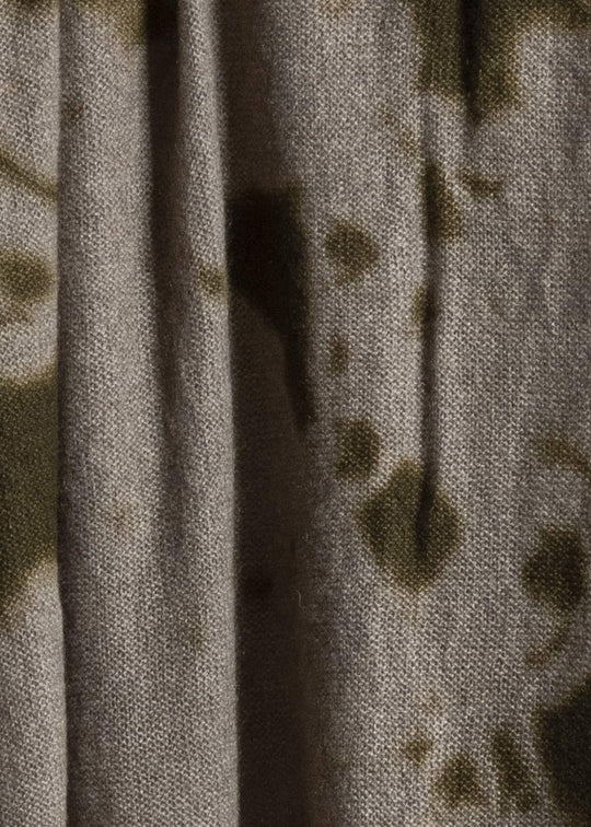 SUZUSAN 0024K-010 Cashmere Knit Shawl madara shibori Olive - light Coffee