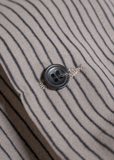 JAN-JAN VAN ESSCHE SHIRT#100 LOOSE DRESS SHIRT WITH CENTER BACK PLEAT Crepe Co Shirting | Madder Beige