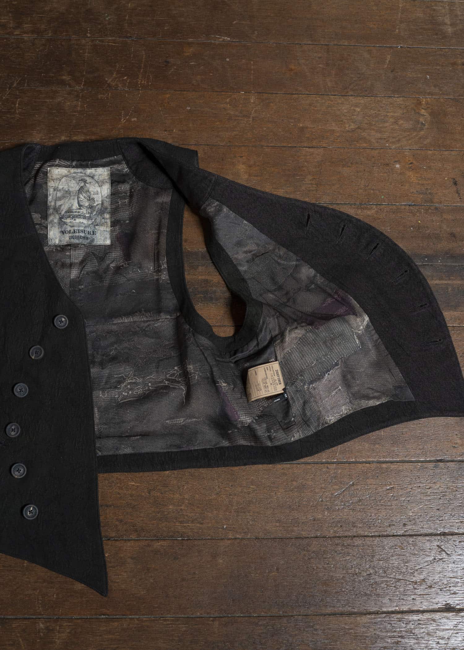 ZIGGY CHEN 0M2530102 ASYMMETRIC PATCHWORK VEST 65